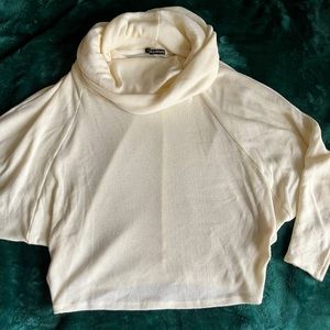 Cropped Cowl Neck Sweater